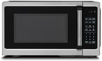 SMETA Countertop Microwave Oven 0.9 Cu Ft, 900W Microwave with 10 Power Levels, 6 Auto Menus, 10.6 Inch Rotating Turntable, Child Lock and Low Noise Kitchen Appliance for Small Space