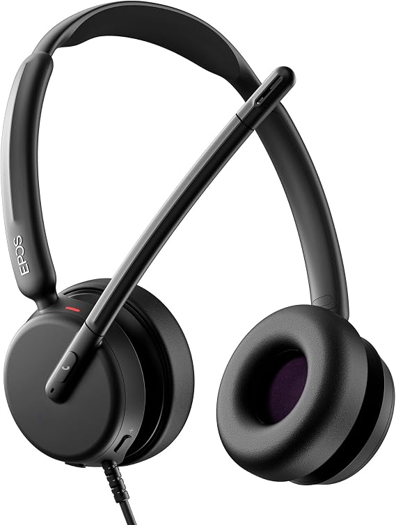 EPOS IMPACT 460 Binaural On-Ear USB C and USB A Wired Headset with Noise-Canceling Mic, Plug-and-Play, high fidelity Sound, Comfortable Fit, good for Office, Home and Business Communication