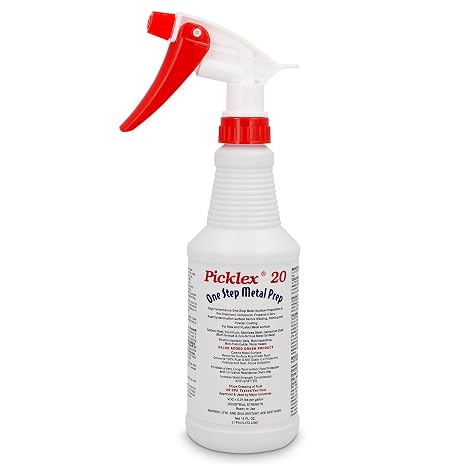 Picklex 20 One-Step Metal Surface Prep & Pretreatment Non-Hazardous Rust Converter, Remover & Nano Conversion Coating Weld-Through, Anti-Spatter, Paint-Ready for Steel, Aluminum & Galvanized