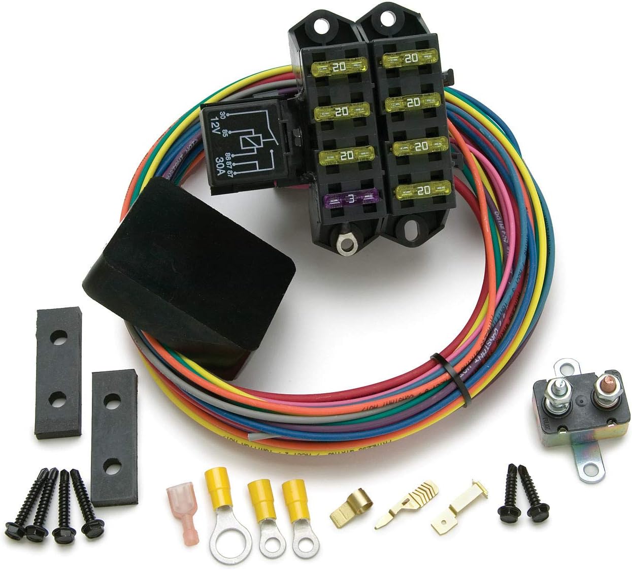 Painless Performance 70207 Weatherproof Cirkit Boss Auxiliary Fuse Block, 7-Circuits 3 Constant4 Ignition