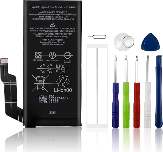 Replacement Battery GLU7G Compatible with Google Pixel 6A with Tools