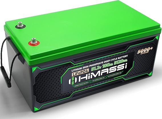 48V 100Ah Lifepo4 Battery Pack BMS 100A Lithium Battery 5kw Perfect for Solar Energy Storage Systems, Home Power Stations, Backup Power, Off Grid