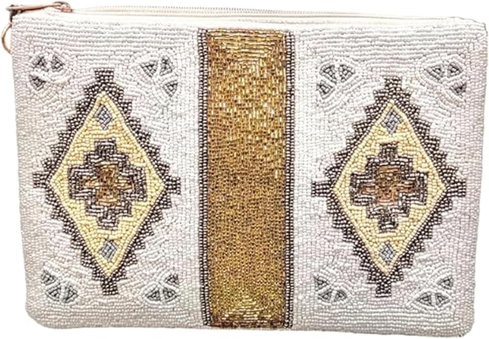 Beaded Clutch-Embroidered Clutch Bag for Women-Evening Clutch Bags-Shoulder Clutch Bags With Chain Straps