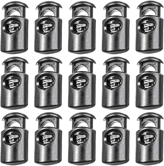 Plastic Toggle Spring Stop Single Hole String Cord Lock