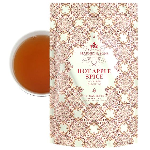 Harney & Sons Hot Tea Sachets, Apple Spice 50 Count