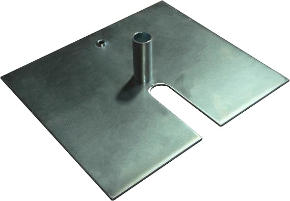 OnlineEEI Base Plate, Zinc Coated Steel, for use with Pipe and Drape System, 14"X16"x3/16 12lb