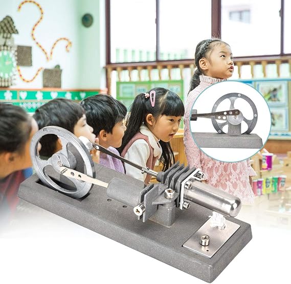 Engine Model Hot Air, Mini Stirling Engine Model, Engine Education Toy, Educational Science Toy with Metal Construction Education Model Toy DIY Kits