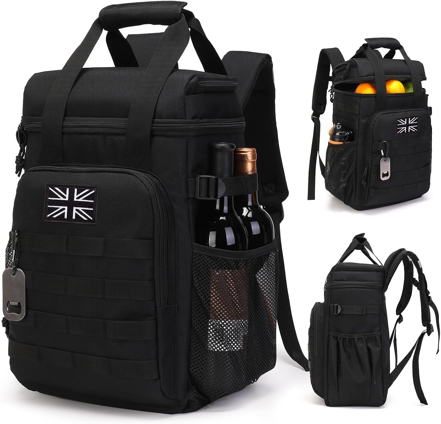Tactical Backpack Cooler,Lunch Backpack for Men Adults Work with Handle，Soft Cooler Backpack Insulated Waterproof Leak Proof