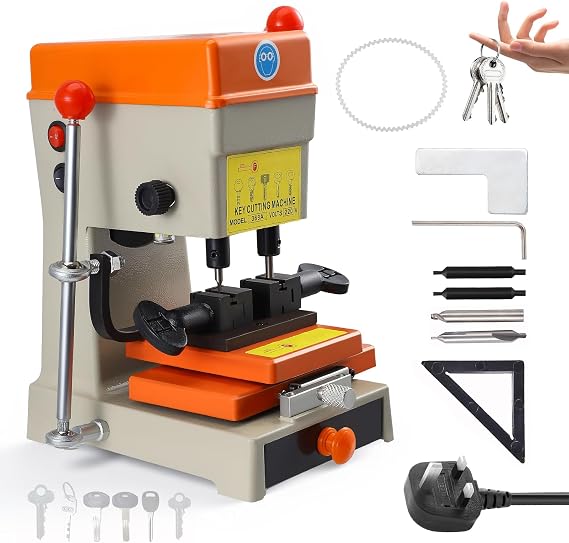 Professional 368A Vertical Key Cutting Machine 220V 120W, Vertical Duplicator Machine, Universal Key Copy Tool Automatic Key Copying Machine for Key Making, Duplicating Door and Car Lock Keys