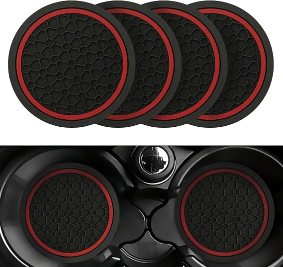 4PCS Car Cup Holder Coasters,2.75 Inch Anti-Slip Car Coasters