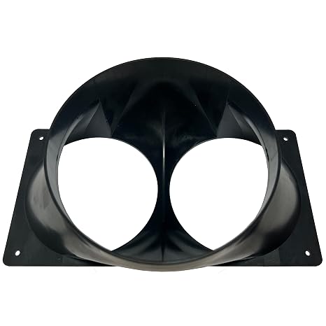 Antminer S19 T19 S17 T17 Double Fan Shroud 6 Inch Outlet to 2X 4 Inch Round ASIC Miner Air Cooling Duct 2X 120mm USA Made (1)