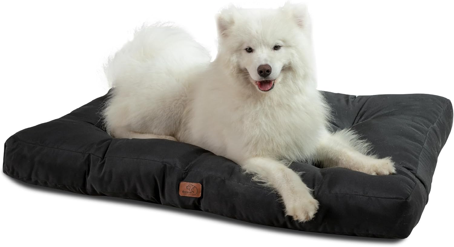 Bedsure Washable Dog Bed Extra Large - 111x89x9cm Dog Bed Mattress for Large Dog with Oxford Fabric, Flat Pet Pillow for Crate, XL Dog Cushion Mat Outdoor, Black