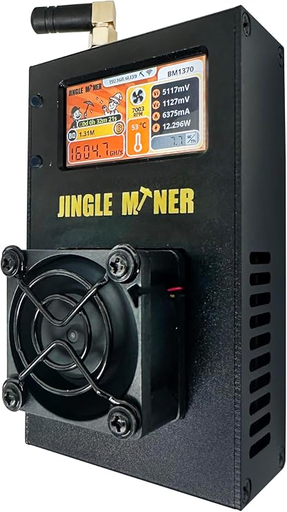 in Stock New Jingle Miner BTC Solo Lite 1.2Th/s 23W Asic Miner 19.17j/Gh BM1370 ASIC chip Bitcoin Mining initially Designed for Antminer S21 Pro