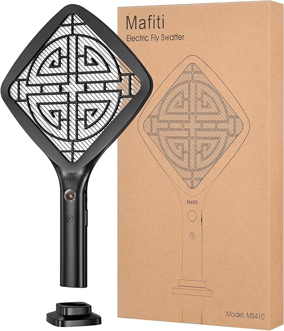Mafiti Bug Zapper 3000V Mini Electric Fly Swatter with LED Light
