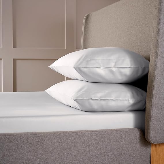Christy Super King Deep Fitted Sheets | 400TC Luxury Bedding | Platinum Grey | 100% Cotton Sateen | Soft Silky Bed Linen