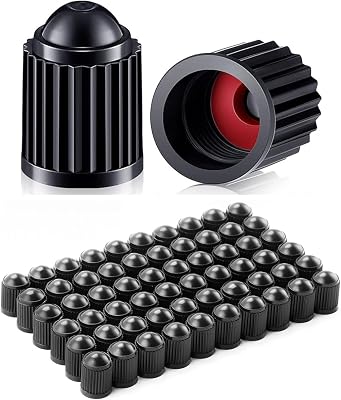 500 Pcs Tire Valve Stem Caps Black Plastic Valve Caps Valve Tire Covers Tyre Valve Dust Caps for Cars, SUVs, Bike, Bicycle, Trucks, Motorcycles, Dust Proof, with O Rubber Ring