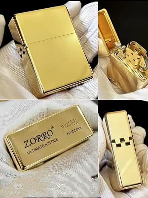 ZORRO 912 912S Retro Heavy Armor Brass Kerosene Lighter, Windproof 35 Hinge Metal Limited Edition Gift for Men 912s 210g Logo