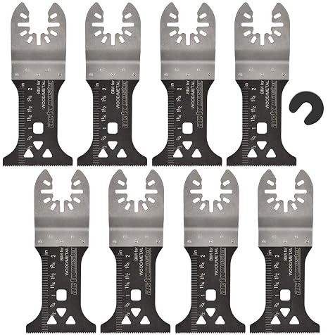 1-3/4" Bi-Metal Oscillating Saw Blade for Oscillating Tool Multitool, Pack of 8