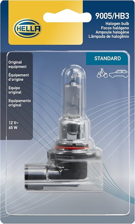 HELLA 9005SB Single Blister Standard Halogen Bulb, 12V, 65W
