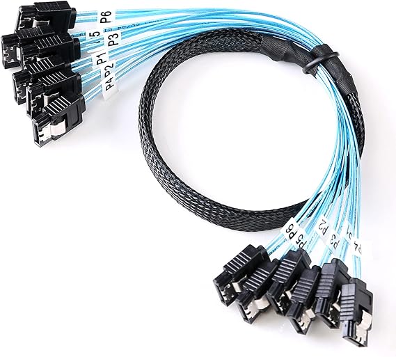 ADCAUDX SATA to III Cable - 0.5M, 6pcs/set - SATA HDD-SSD Data Cable Thin