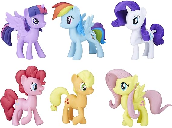 My Little Pony Friendship is Magic Toy Meet The Mane 6 Collection Set - 6 Pony Figures Including Twilight Sparkle, Kids Ages 3 and Up