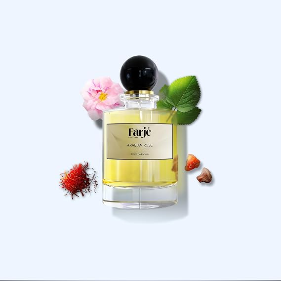 Farje Perfumes Arabian Rose | Inspired by Rose D'arabie | Finest Niche-Quality Ingredients | Extrait de Parfum Long Lasting | Men's Floral Ambery (100ml)