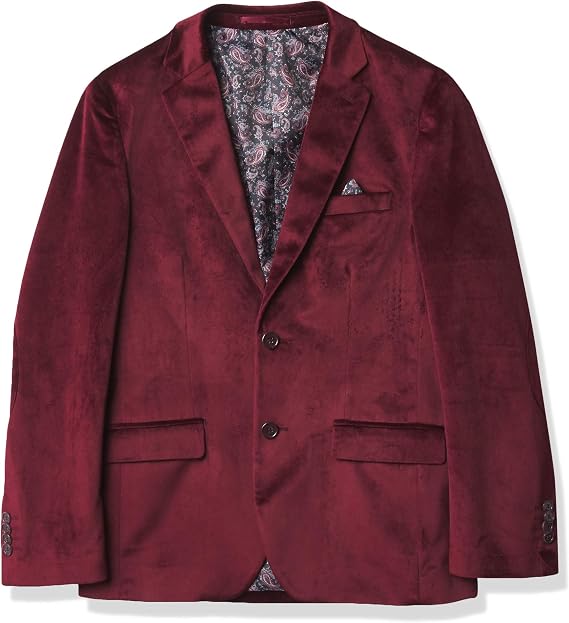 Isaac Mizrahi Boys' Slim Fit Velvet Blazer