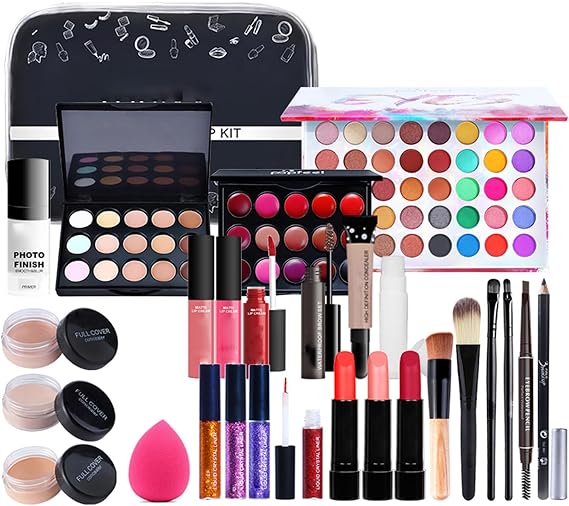 Makeup Set, Full Beauty Cosmetics Set, 27 Piece Set, Full Beauty Makeup Cosmetic Set, Cosmetics Set, Lipstick, Makeup Palette, Eyeshadow Palette, Eyeliner Pencil, Cosmetics Set, Beauty