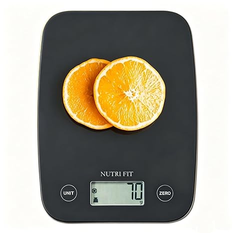 Digital Food Scale 11lb Kitchen Scales for Cooking Baking Black | Weight in Ounces & Grams, 1g Precision, Max 11lbs, Smart Tare, LCD Display, 4 Units, For Weight Loss, with 2AAA Batteries