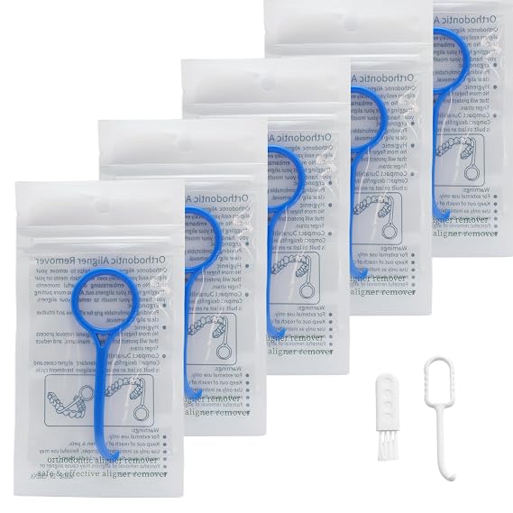 Aligner Removal Tool 5 Pcs, Portable Retainer Remover Blue