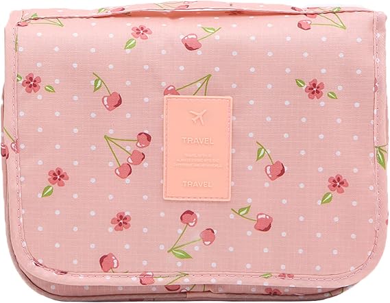 PATILWON Hanging Wash Bag Toiletry Bag for Women - Foldable Washbag Cosmetics Toiletries Organizer, Waterproof Wash Bag for Female Girls and Kids Travel