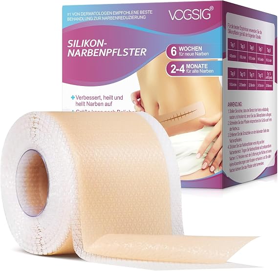 Premium Silicone Scar Tape- Ultra-Thin, Flexible, and Reusable for All Skin Types -Safe, and Effective for Scars and Keloids(Roll-1.9M)