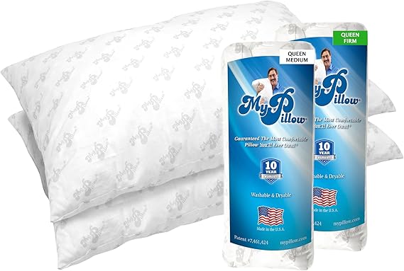 MyPillow Bedding Bed Pillows for Sleeping Queen Size, Set of 2, for Back, Stomach or Side Sleepers - My Pillow Classic Pillow [Queen, Combo]