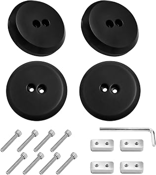 Jack Pucks Billet Aluminum Lifting Puck Floor Jack Pad Compatible with 1997-2026 Corvette C5 C6 C7 C8/ 944 964 993 996 997 911 Boxster Cayman -4 Packs Black
