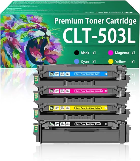 CLT-503L Toner Cartridge Compatible for Samsung CLT-503L CLT-K503L CLT-C503L CLT-M503L Toner Cartridges Work for Samsung SL-C3010ND SL-C3060FR SL-C306OND Printers