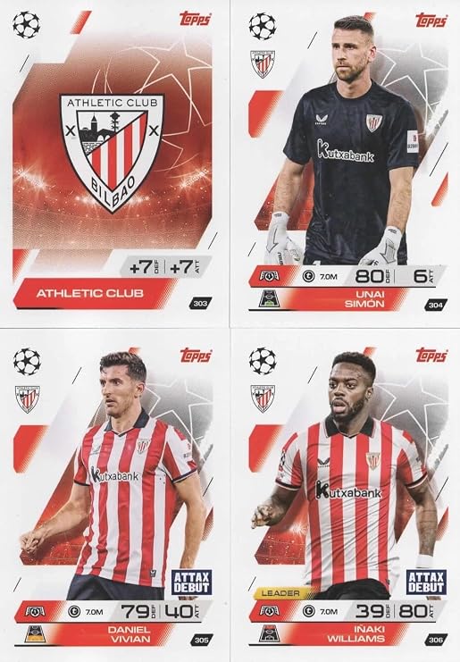 Match Attax 2025 2026 Athletic Club Base Card Team Set