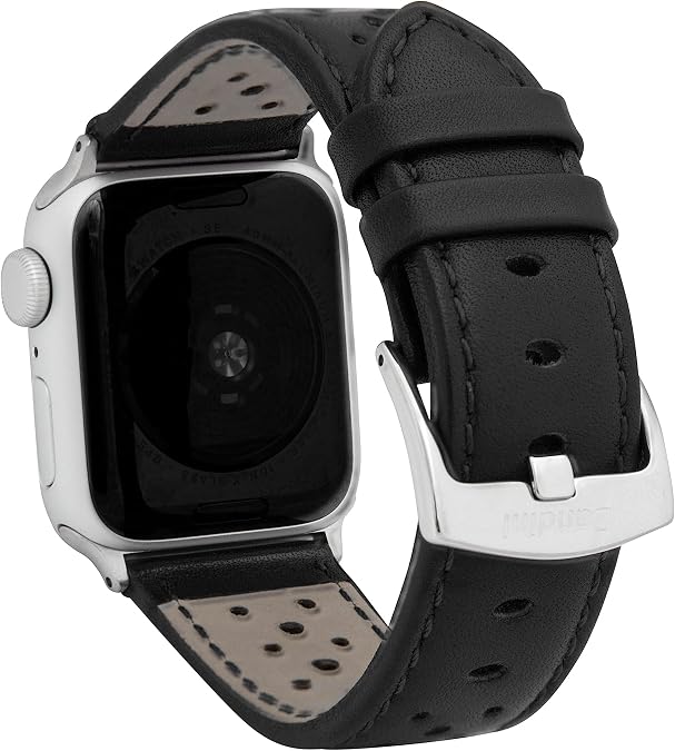 Bandini Compatible with Apple Watch Leather Band, Rally Strap for Apple Watch Series 11 10 9 8 7 6 5 4 3, SE, iWatch, 46mm 45mm 42mm 44mm 41mm 40mm 38mm 49mm, Ultra 3, 2 & 1 Also  in Extra Long