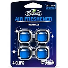 Car Air Freshener Vent Clips Ocean Scent Long-Lasting Odor Eliminator Car Fragrance, Downy Calm Auto Air Freshener for Men & Women, Auto AC Vent Clip Air Fragrance - Scented Car Accessories, 4 Pack