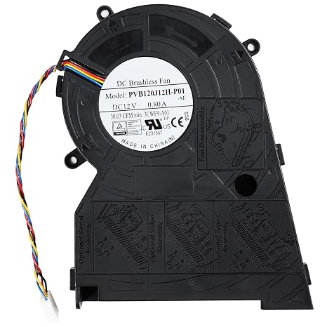 03CWF9 CPU Cooling Fan for Dell Optiplex 7090 7080 7070 7060 7050 5080 5070 | 5060 3060 3050 (SFF), 65W, PVB120J12H-P01 3CWF9-A01 3CWF9 0KGWT4 KGWT4, DC12V 0.8A Fan Replacement