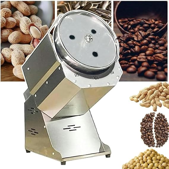 1500W Coffee Roaster, Electric Coffee Roaster Machine, 2Kg Stainless Steel Food Roaster with Timing, for Baking Coffee, Chestnut, S,
