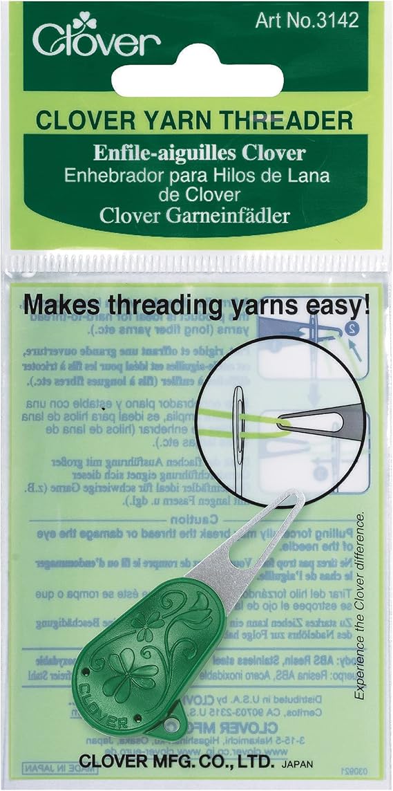 Clover 3142 Yarn Threader,Dark green
