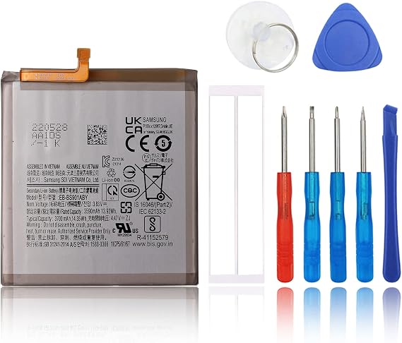 Replacement Battery Compatible with Samsung Galaxy S22 5G SM-S901 EB-BS901ABY with Toolkit