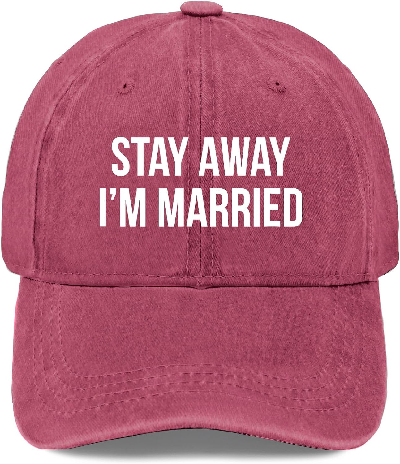 Stay Away Im Married Hats for Women Fashion Washed Distressed Baseball Cap