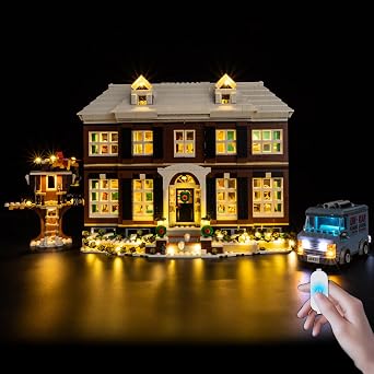 BrickSoul Upgrade Light Kit for Lego 21330 Home Alone House Building Set | with ON/Off & Dimmer Switch & Hidden Cable Tech | Easy Install Lighting Set 21330 Set NOT Included