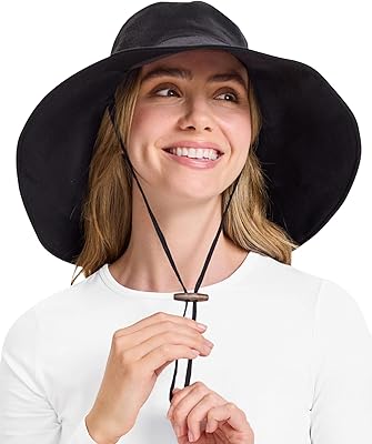 Solbari Womens Ultra-Wide Cotton Linen Sun Hat UPF 50, Packable, Adjustable with Ponytail Hole for Travel, Beach & Outdoors