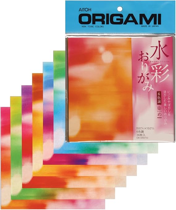 Aitoh Origami Paper 5.875"X5.875" 36/Pkg, Tie Dye