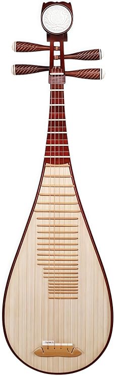 Chinese Lute Instrument, Pipa, Pi Pa, Chinese Instrument, Handcarved Aged Wood, 20-Yr Artisan Crafted, Natural Sound