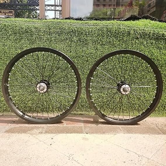 CDH 20 inch Heavy Duty Bike Rim Wheels Set, 12 Gauge 48 Spokes Bicycle Wheel set Road Bike Rims