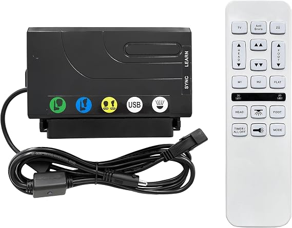 Adjustable Bed Non-Universal Richmat HJH55 Remote and HJC18 Control Box | Electric Bed Wireless Remote and Control Box Replacement Parts