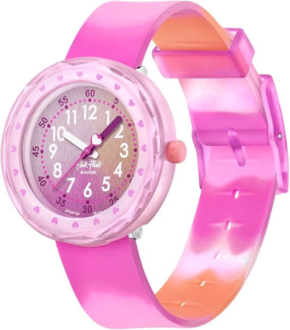 Flik Flak Girl Kids Watch Casual Pink Polymer Quartz Waterproof FUZE in Pink